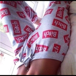 Bitch joggers brand new